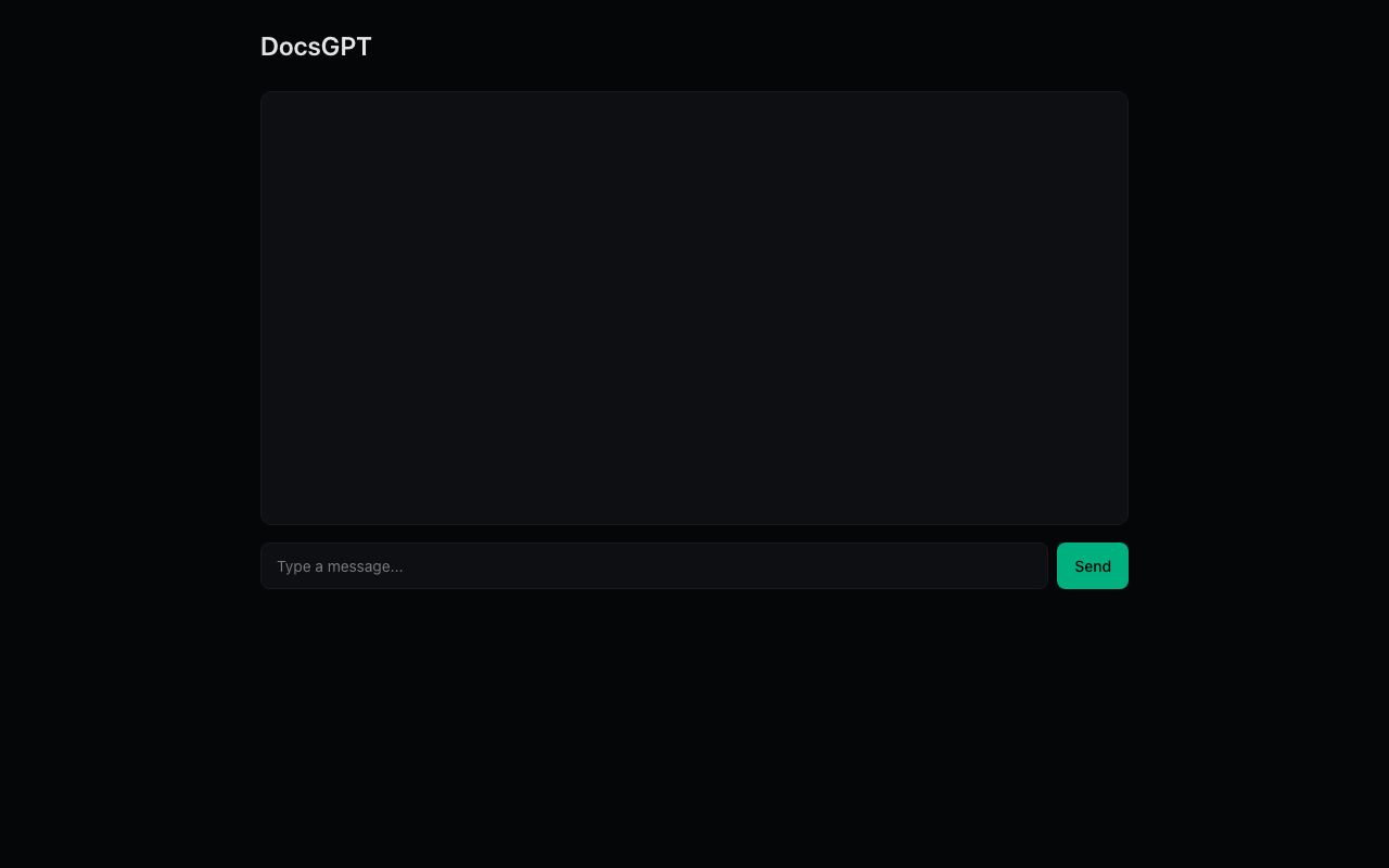 DocsGPT chat interface built with the AI Chatbot Starter